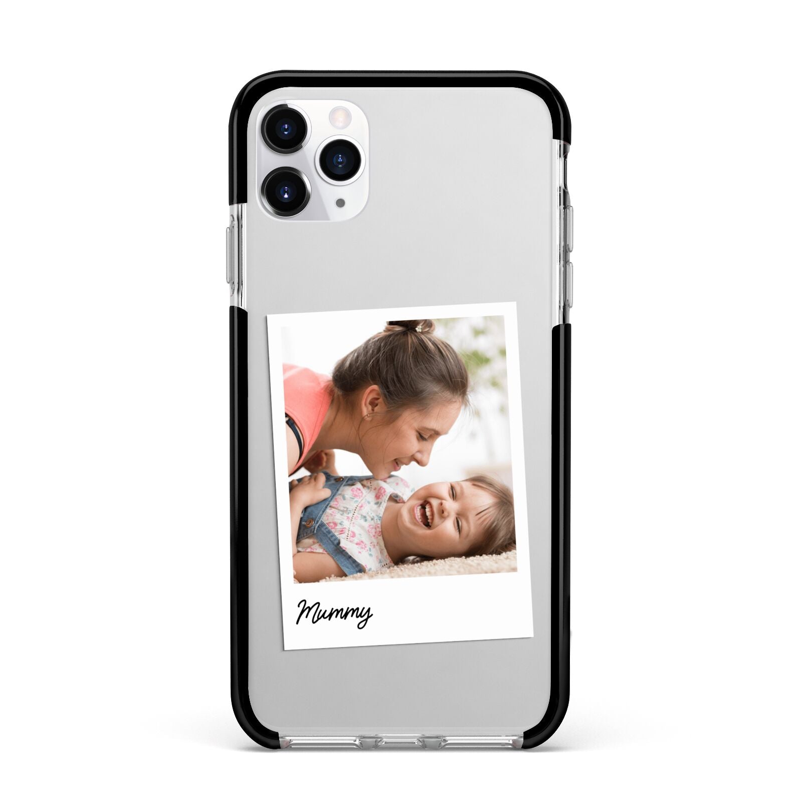 Mummy Photo Apple iPhone 11 Pro Max in Silver with Black Impact Case