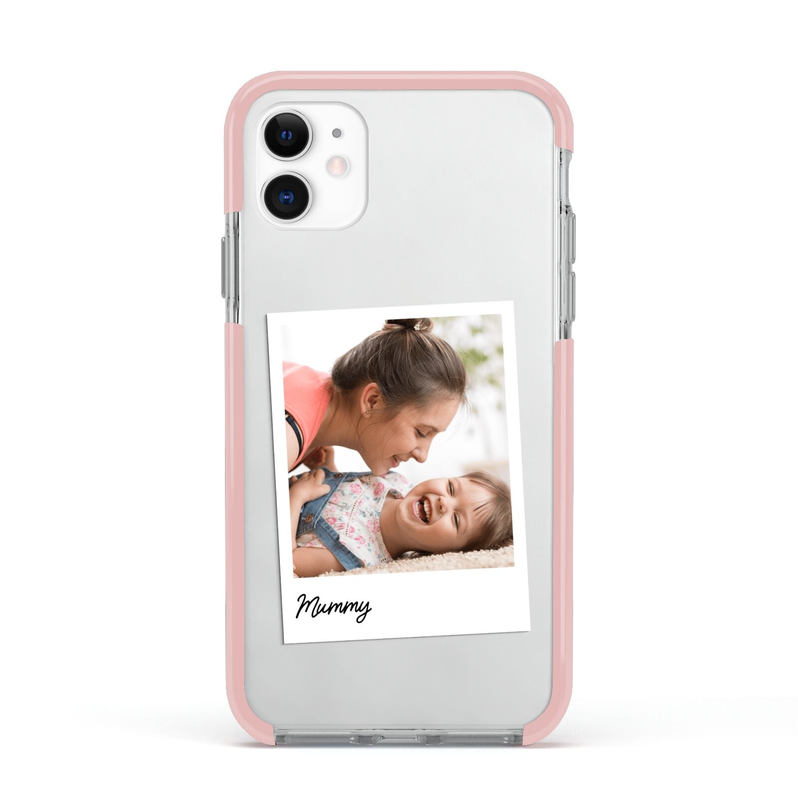 Mummy Photo Apple iPhone 11 in White with Pink Impact Case