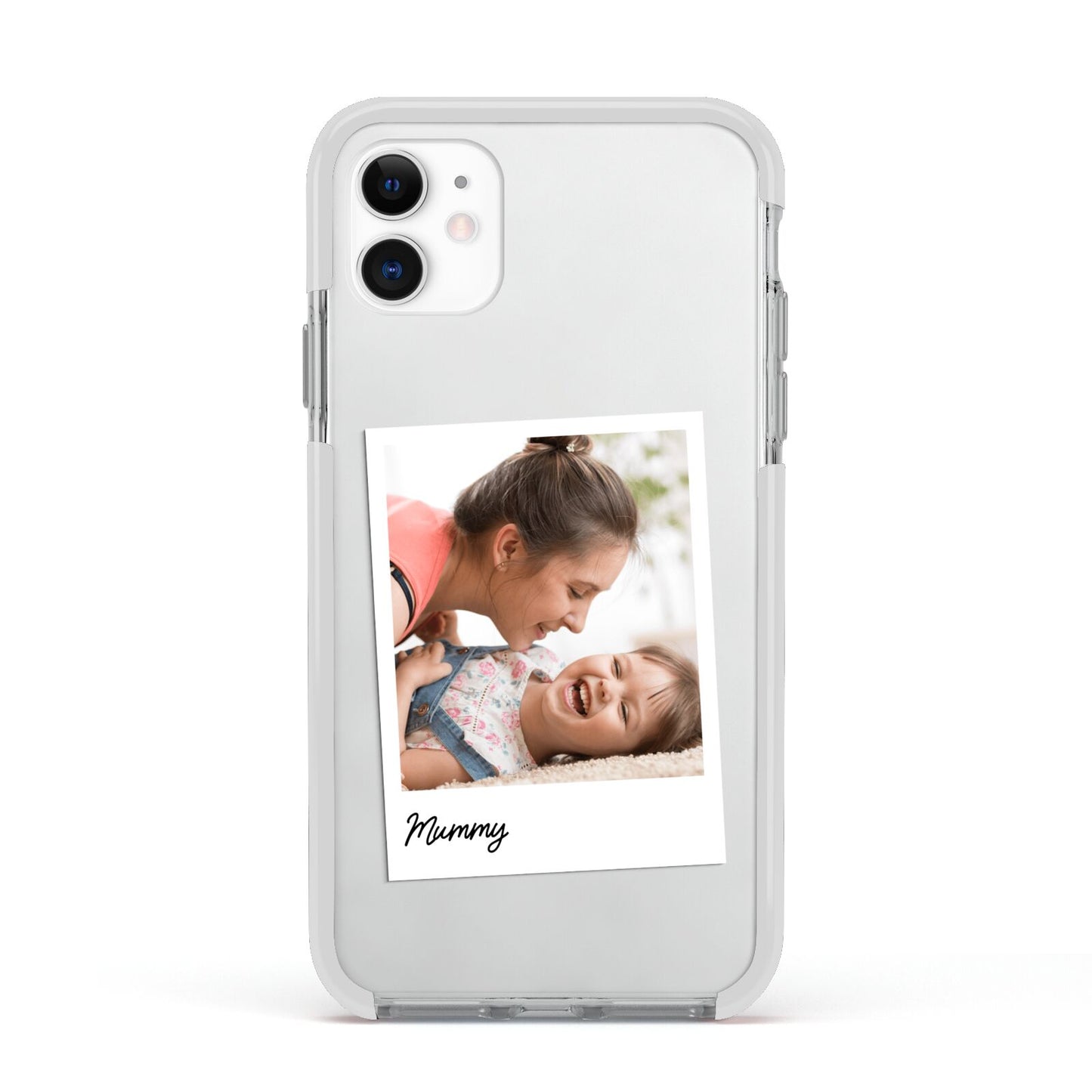 Mummy Photo Apple iPhone 11 in White with White Impact Case