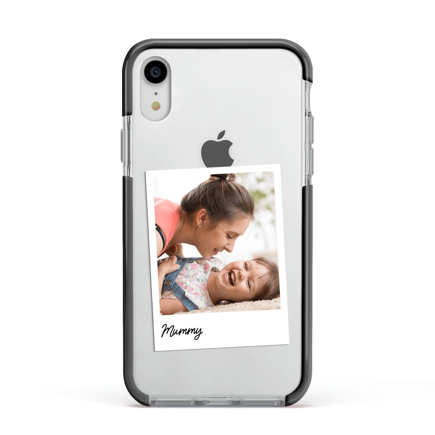 Mummy Photo Apple iPhone XR Impact Case Black Edge on Silver Phone