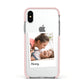 Mummy Photo Apple iPhone Xs Impact Case Pink Edge on Silver Phone