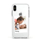 Mummy Photo Apple iPhone Xs Impact Case White Edge on Silver Phone