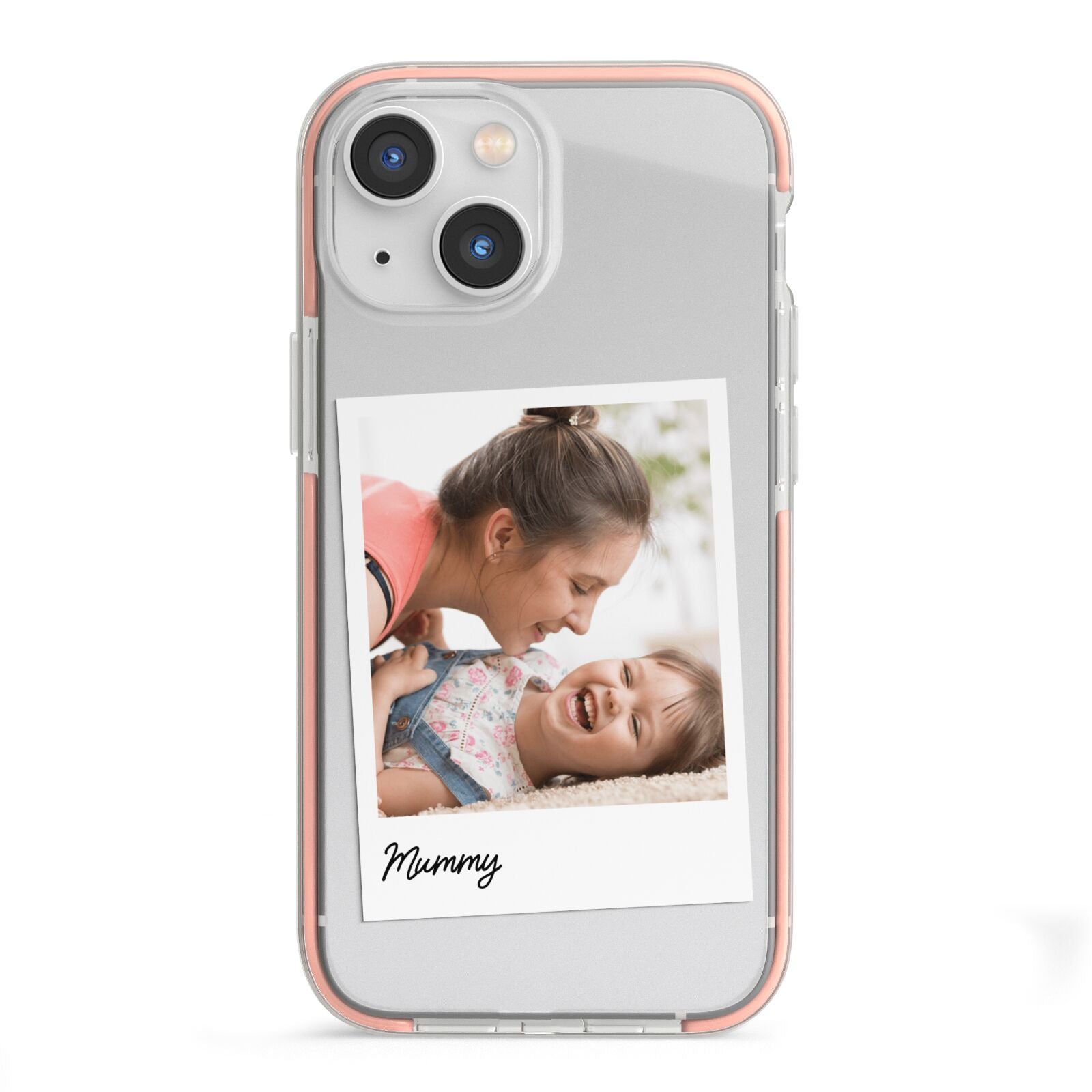 Mummy Photo iPhone 13 Mini TPU Impact Case with Pink Edges