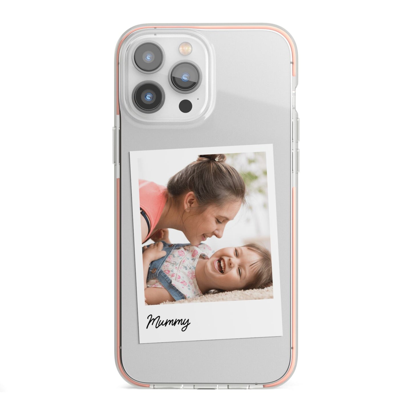 Mummy Photo iPhone 13 Pro Max TPU Impact Case with Pink Edges