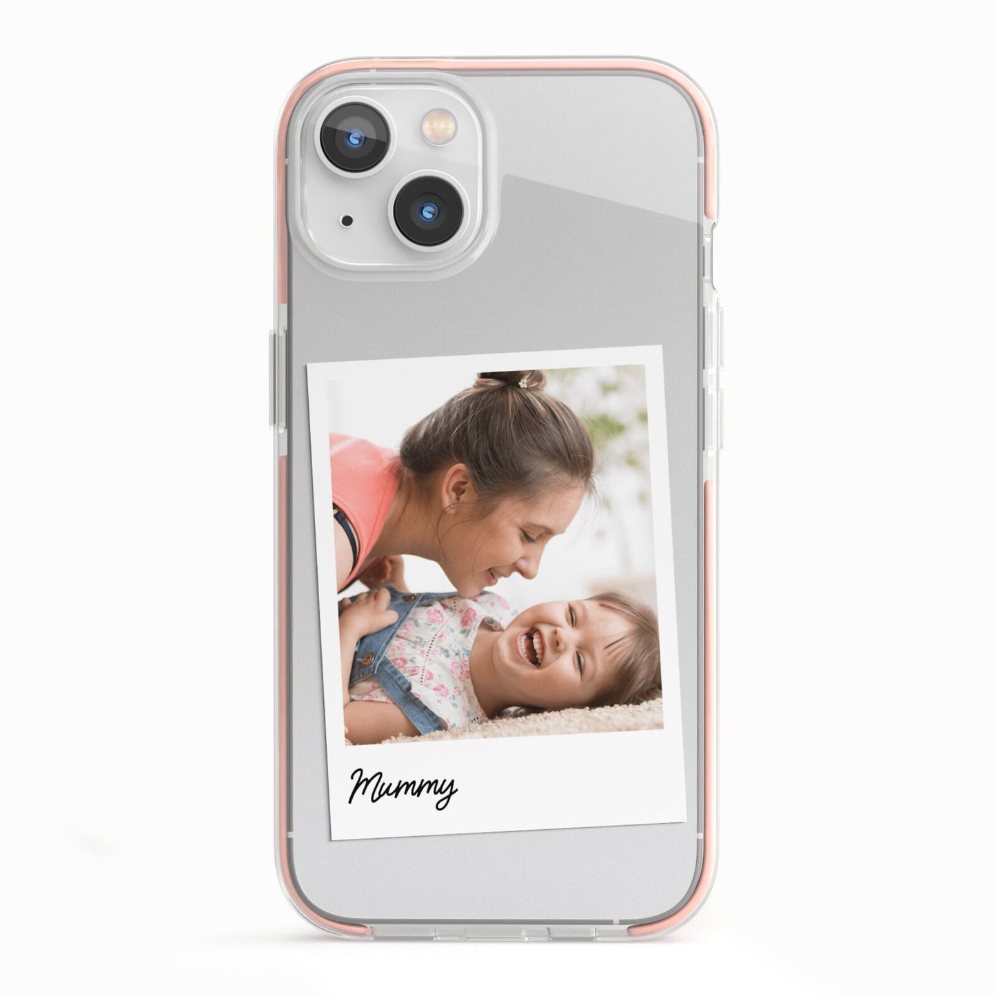 Mummy Photo iPhone 13 TPU Impact Case with Pink Edges