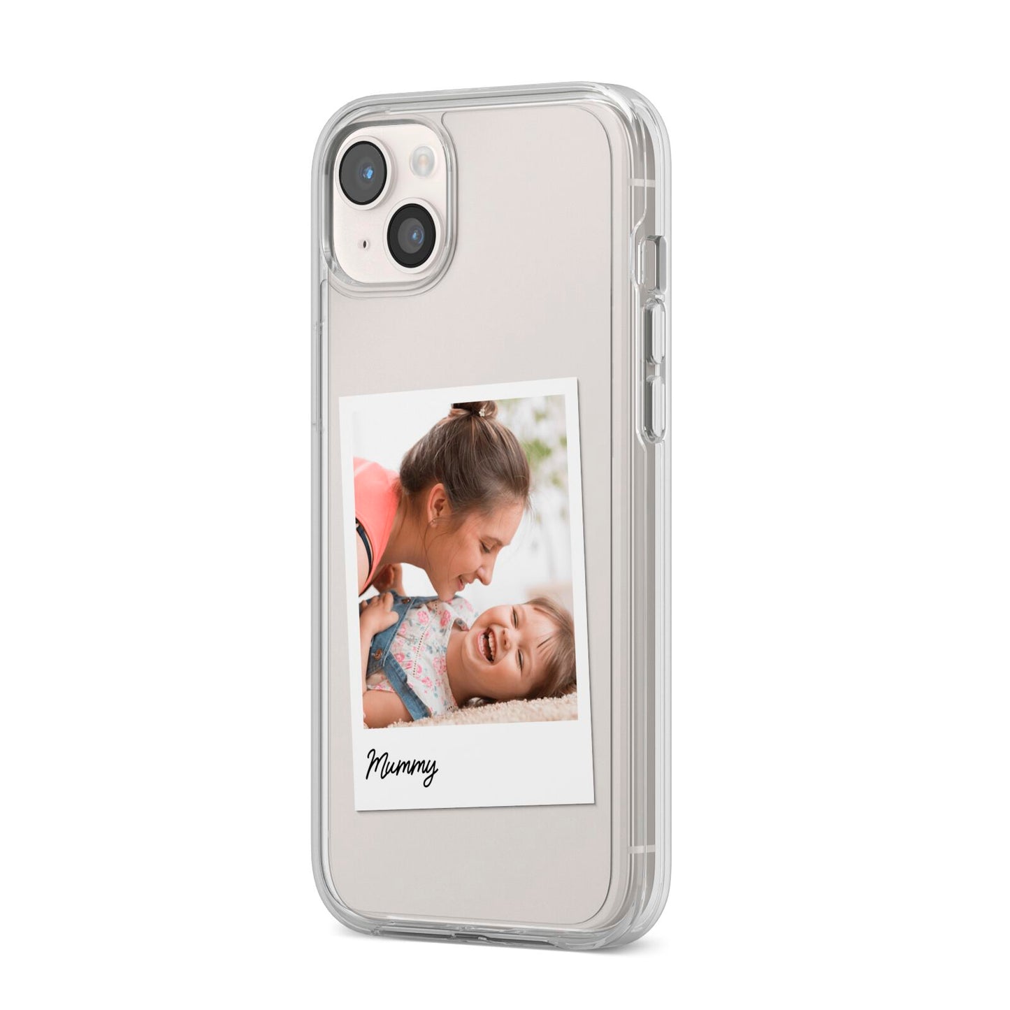 Mummy Photo iPhone 14 Plus Clear Tough Case Starlight Angled Image