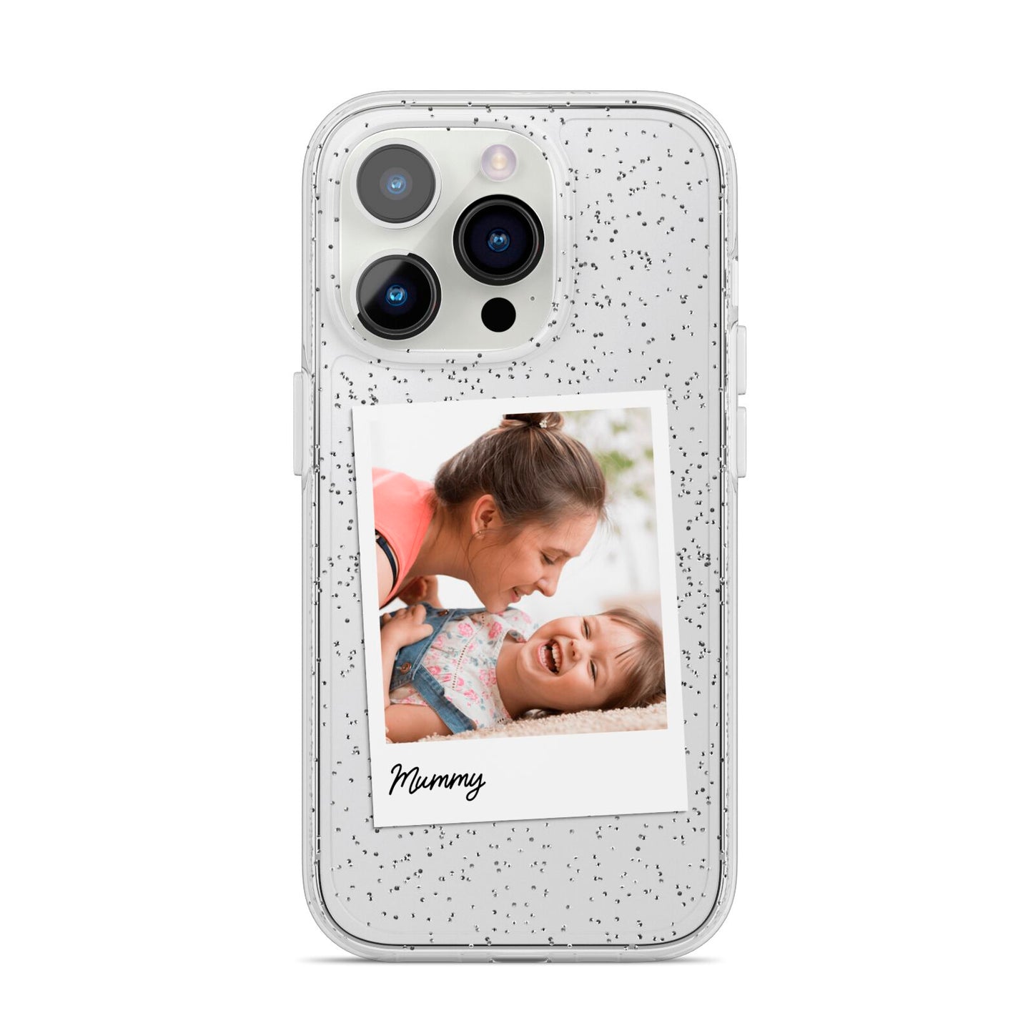 Mummy Photo iPhone 14 Pro Glitter Tough Case Silver