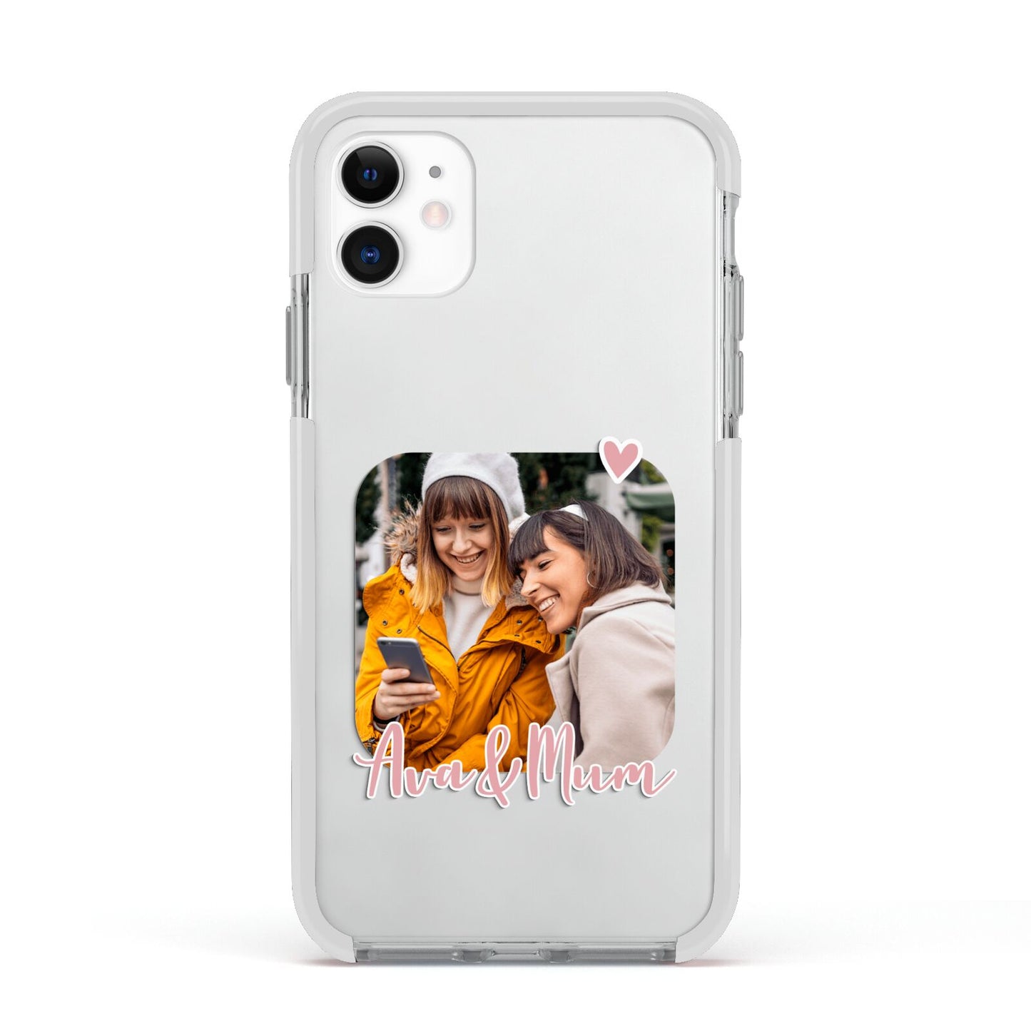 Mummy and Me Custom Photo Apple iPhone 11 in White with White Impact Case