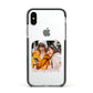 Mummy and Me Custom Photo Apple iPhone Xs Impact Case Black Edge on Silver Phone