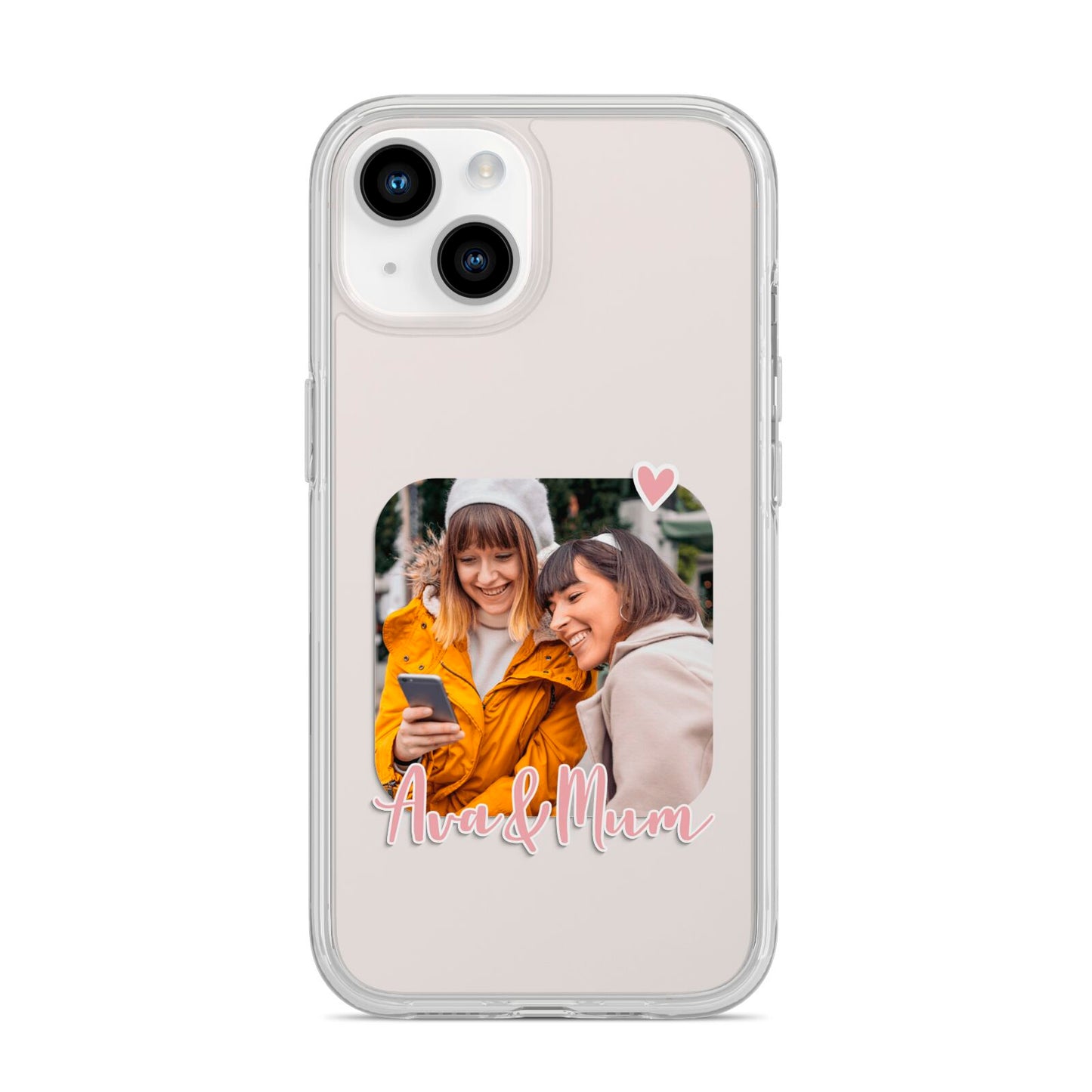 Mummy and Me Custom Photo iPhone 14 Clear Tough Case Starlight