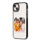 Mummy and Me Custom Photo iPhone 14 Plus Black Impact Case Side Angle on Silver phone