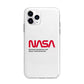 NASA The Worm Logo Apple iPhone 11 Pro Max in Silver with Bumper Case