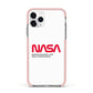 NASA The Worm Logo Apple iPhone 11 Pro in Silver with Pink Impact Case