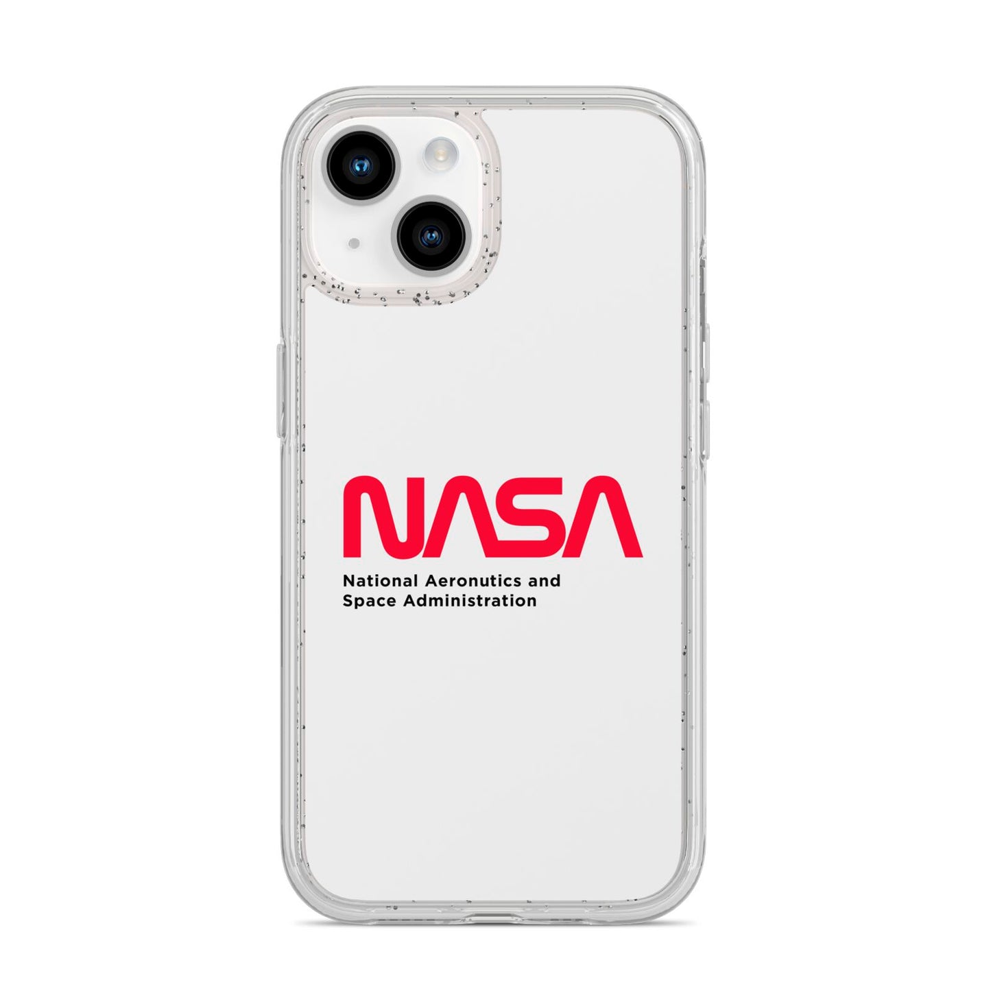 NASA The Worm Logo iPhone 14 Glitter Tough Case Starlight