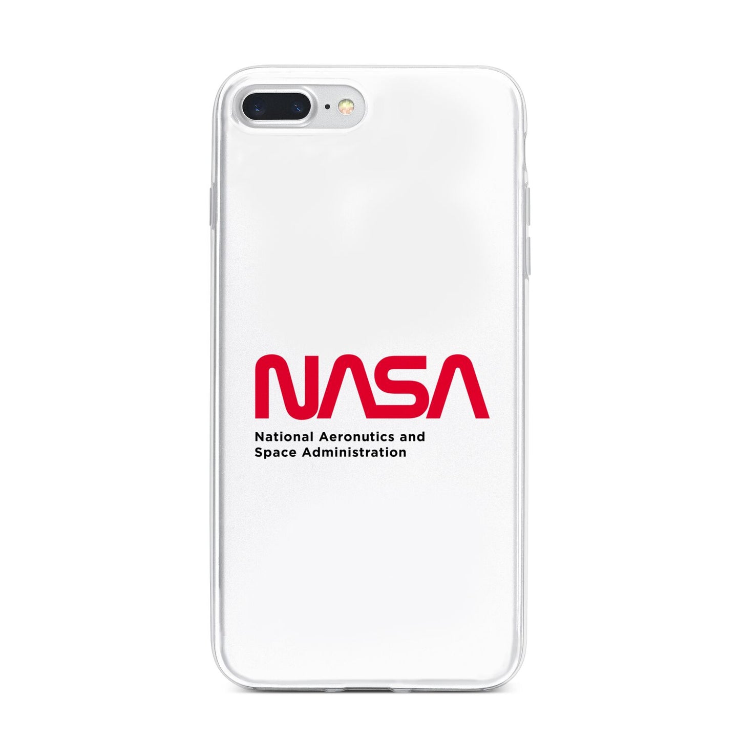 NASA The Worm Logo iPhone 7 Plus Bumper Case on Silver iPhone