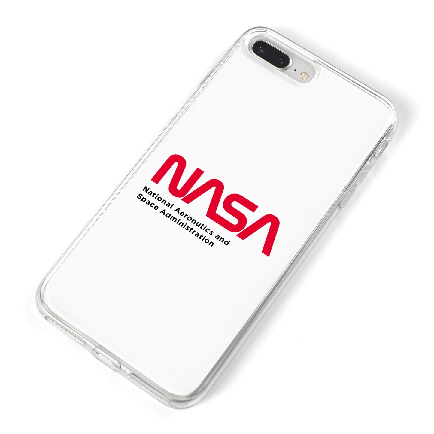 NASA The Worm Logo iPhone 8 Plus Bumper Case on Silver iPhone Alternative Image