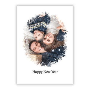 New Year Wreath Greetings Card