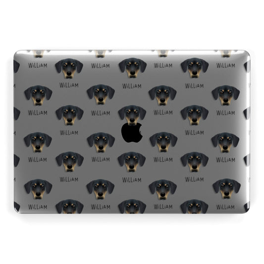 New Zealand Huntaway Icon with Name Apple MacBook Case
