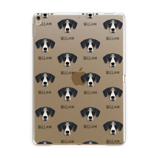 New Zealand Huntaway Icon with Name Apple iPad Gold Case