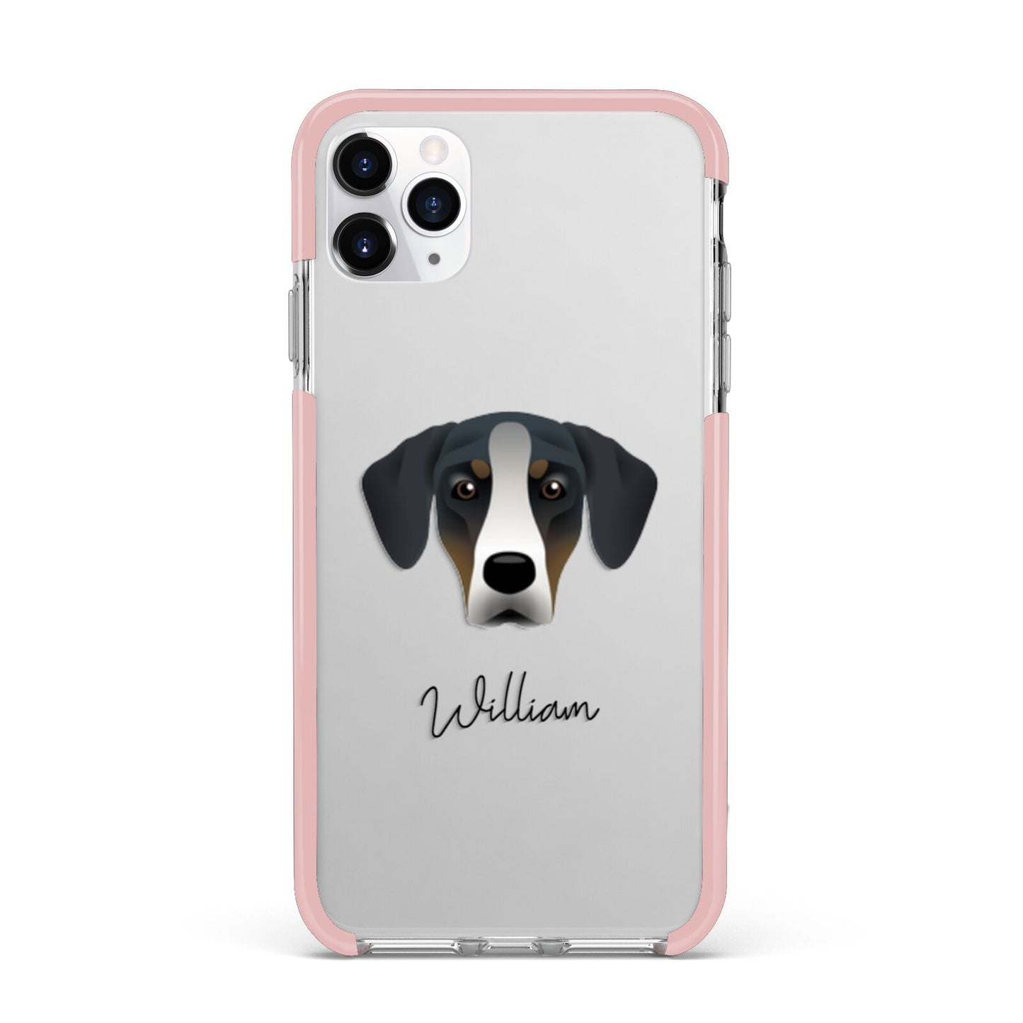 New Zealand Huntaway Personalised iPhone 11 Pro Max Impact Pink Edge Case