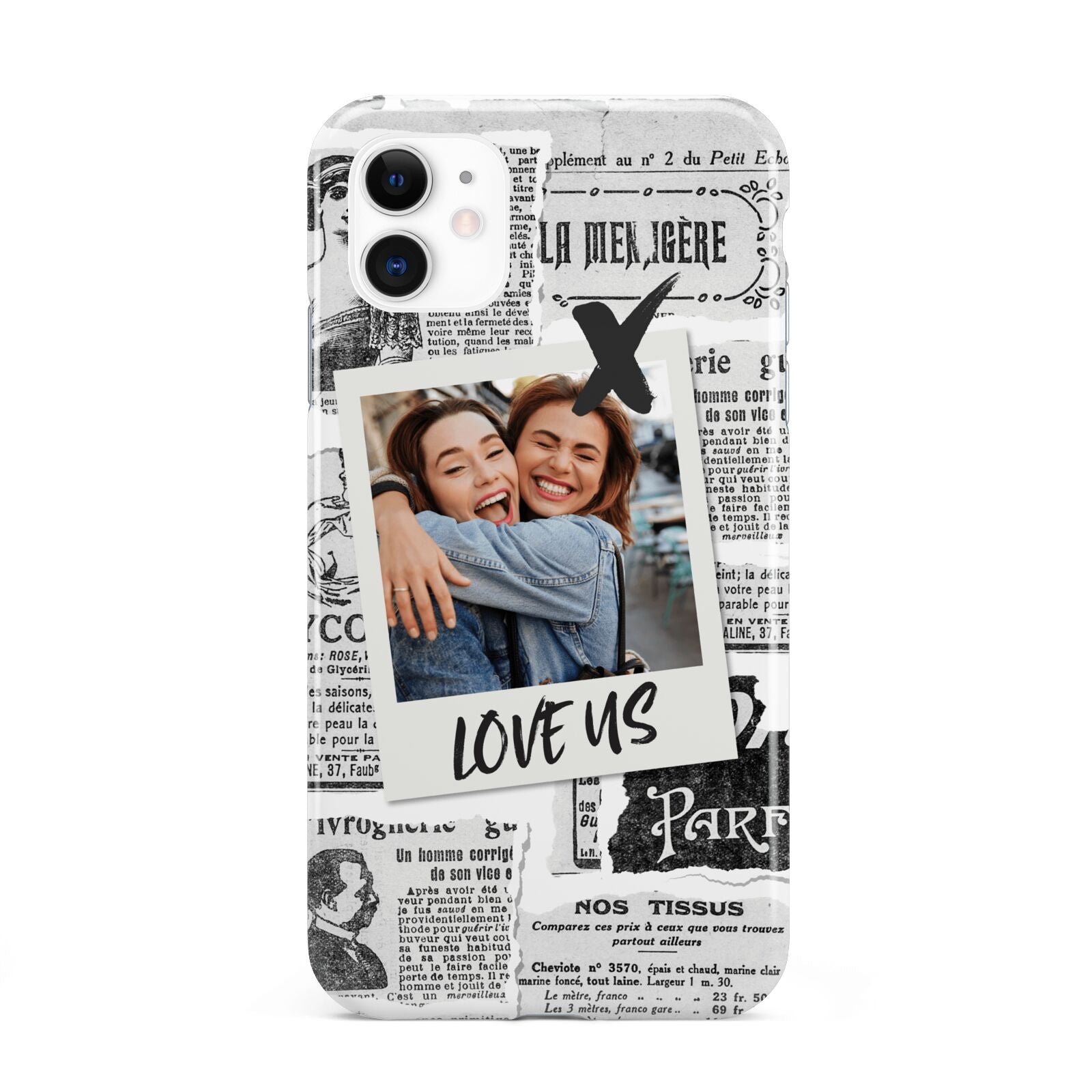 Newspaper Collage Photo Personalised iPhone 11 3D Tough Case