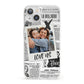 Newspaper Collage Photo Personalised iPhone 13 Clear Bumper Case