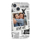 Newspaper Collage Photo Personalised iPhone 13 Mini Full Wrap 3D Snap Case