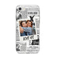 Newspaper Collage Photo Personalised iPhone 8 Bumper Case on Silver iPhone
