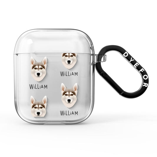 Northern Inuit Icon with Name AirPods Clear Case