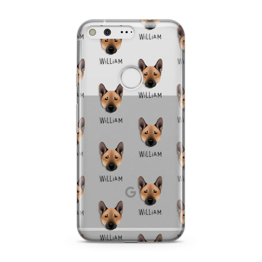 Norwegian Buhund Icon with Name Google Pixel Case