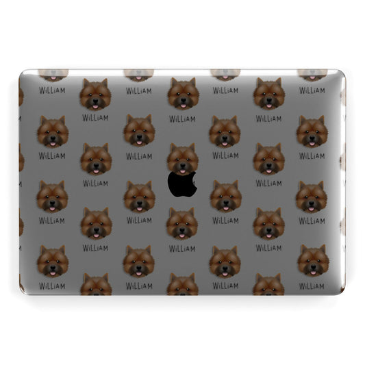 Norwich Terrier Icon with Name Apple MacBook Case