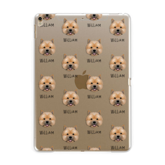 Norwich Terrier Icon with Name Apple iPad Gold Case