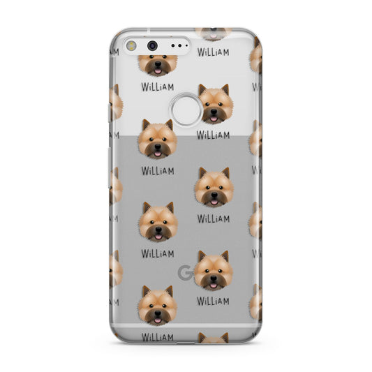 Norwich Terrier Icon with Name Google Pixel Case