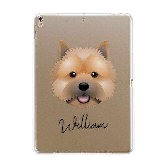 Norwich Terrier Personalised Apple iPad Gold Case