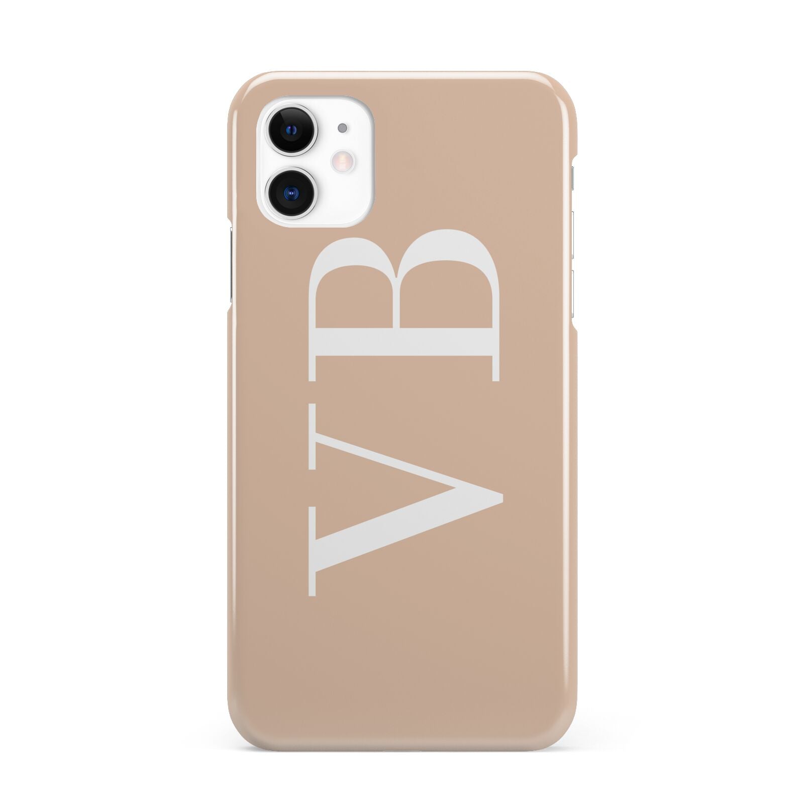 Nude And White Personalised iPhone 11 3D Snap Case