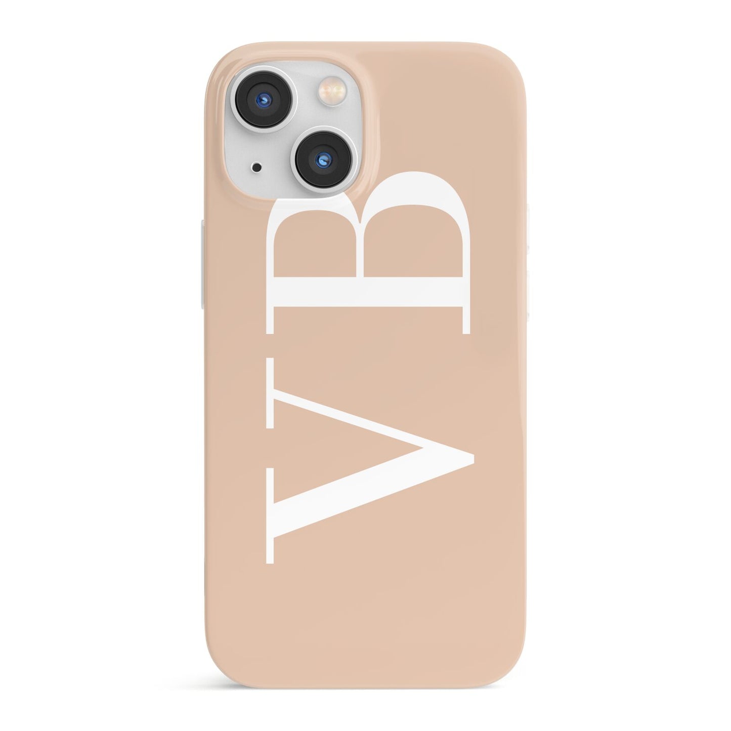 Nude And White Personalised iPhone 13 Mini Full Wrap 3D Snap Case