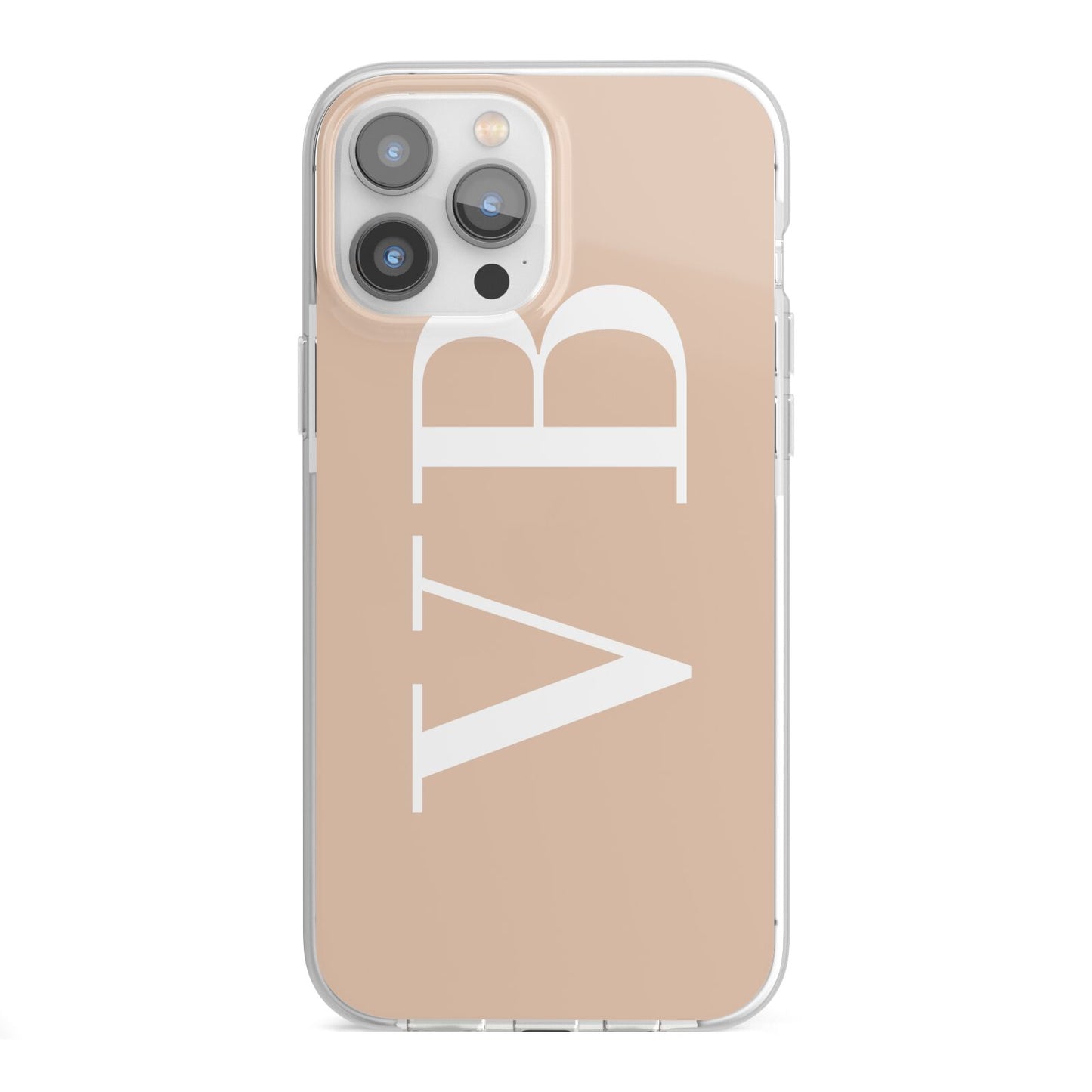 Nude And White Personalised iPhone 13 Pro Max TPU Impact Case with White Edges