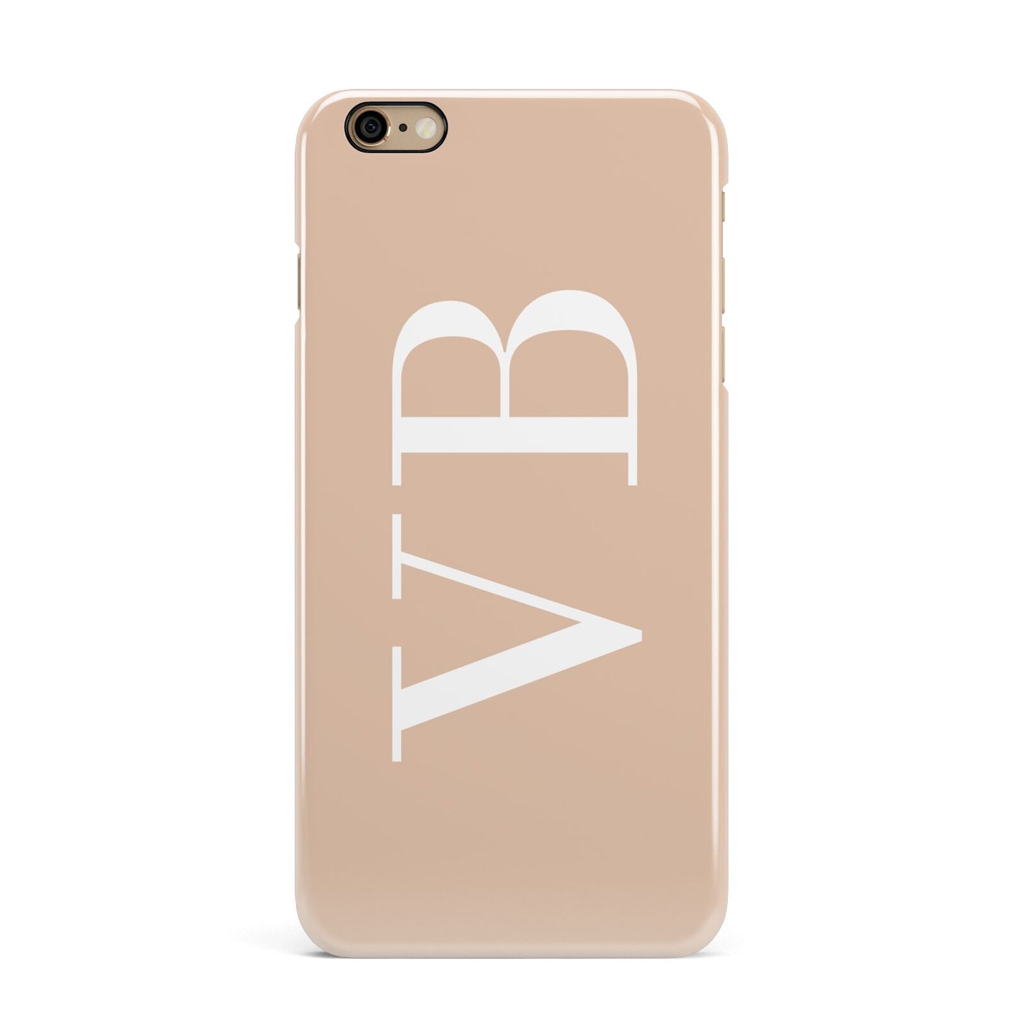 Nude And White Personalised iPhone 6 Plus 3D Snap Case on Gold Phone