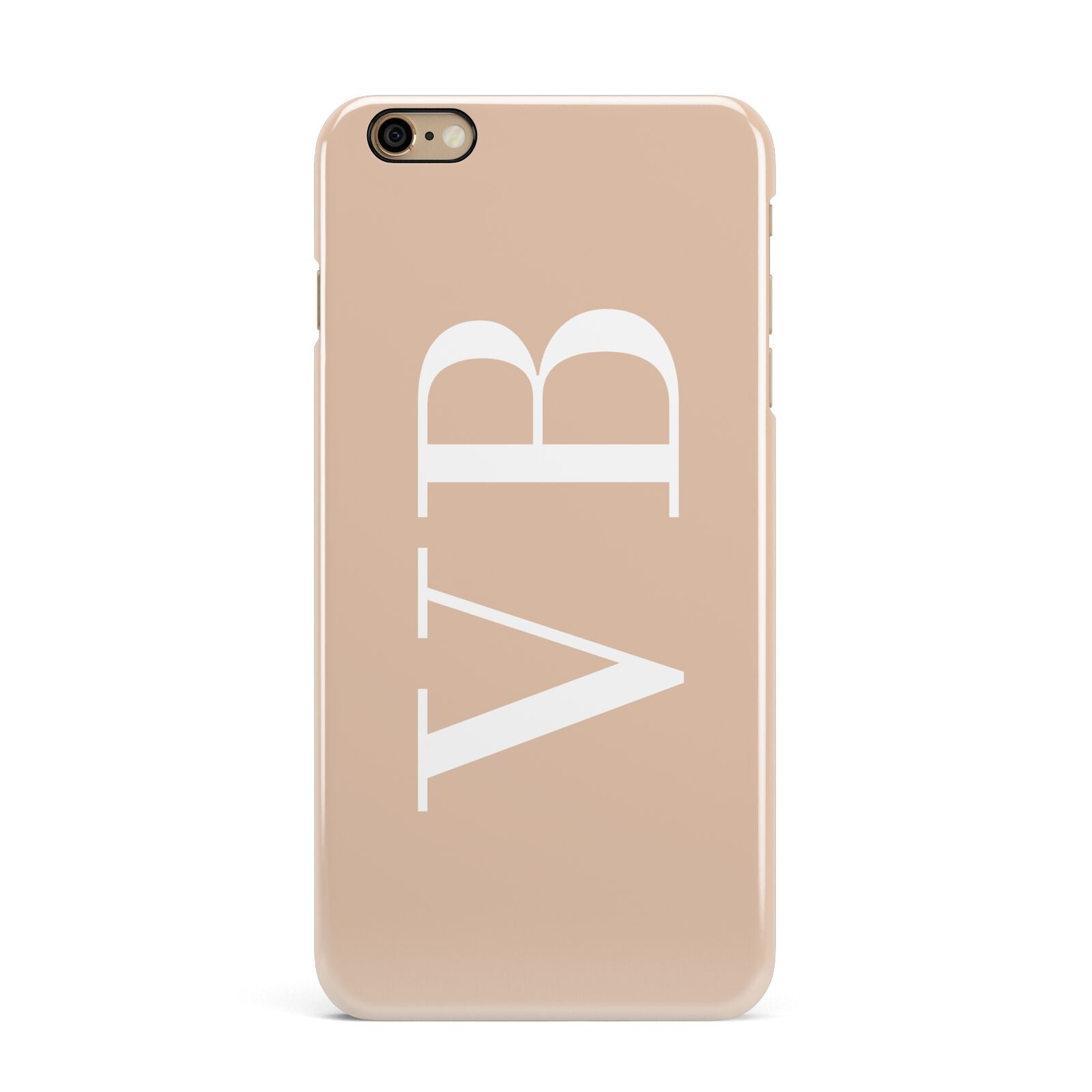 Nude And White Personalised iPhone 6 Plus 3D Snap Case on Gold Phone