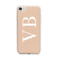 Nude And White Personalised iPhone 7 Bumper Case on Silver iPhone