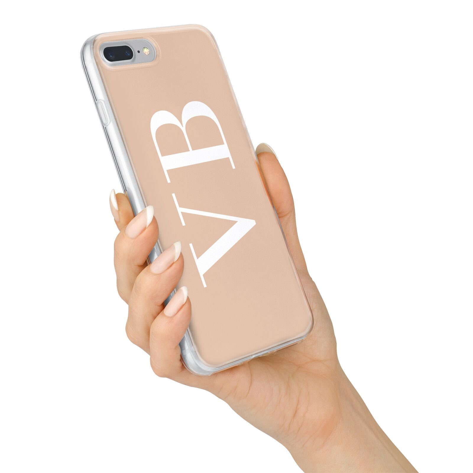 Nude And White Personalised iPhone 7 Plus Bumper Case on Silver iPhone Alternative Image
