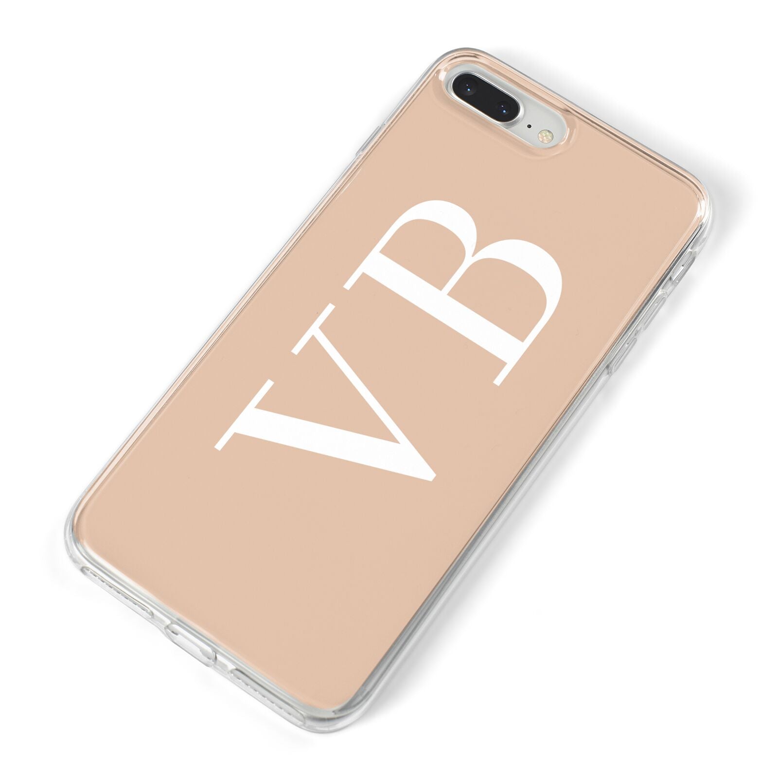 Nude And White Personalised iPhone 8 Plus Bumper Case on Silver iPhone Alternative Image