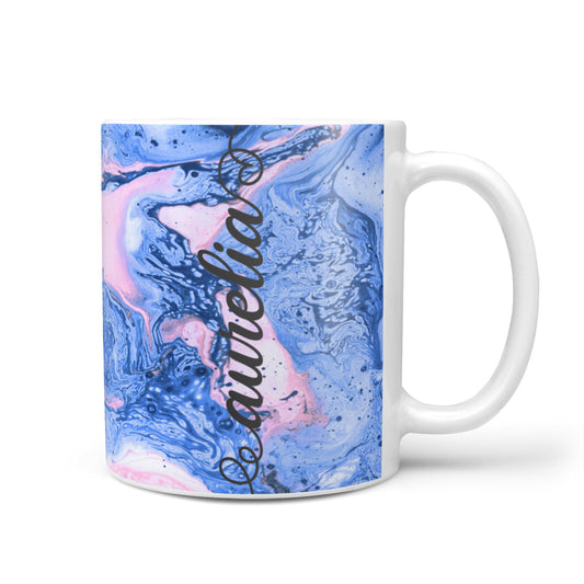 Ocean Blue and Pink Marble 10oz Mug