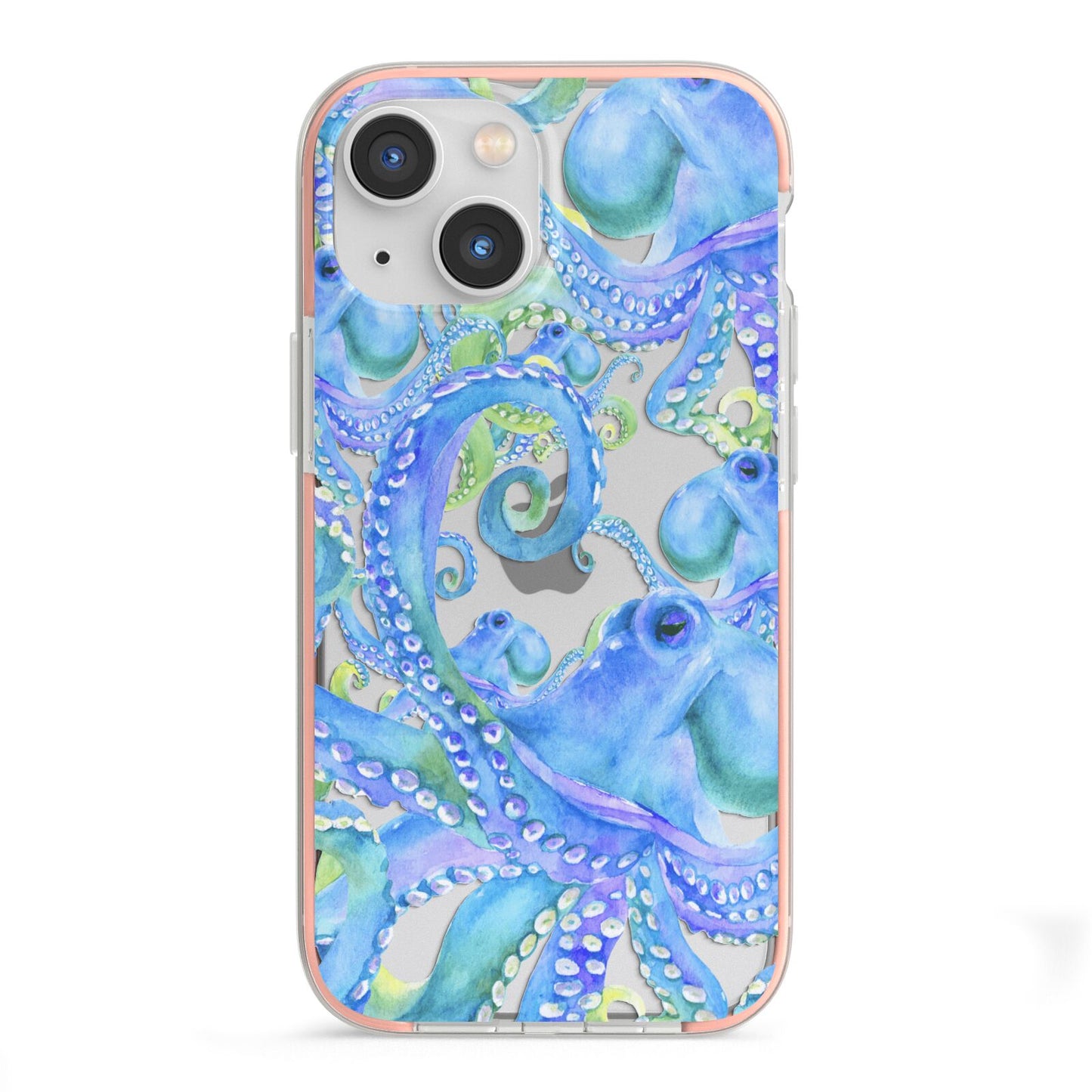 Octopus iPhone 13 Mini TPU Impact Case with Pink Edges