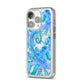 Octopus iPhone 14 Pro Clear Tough Case Silver Angled Image