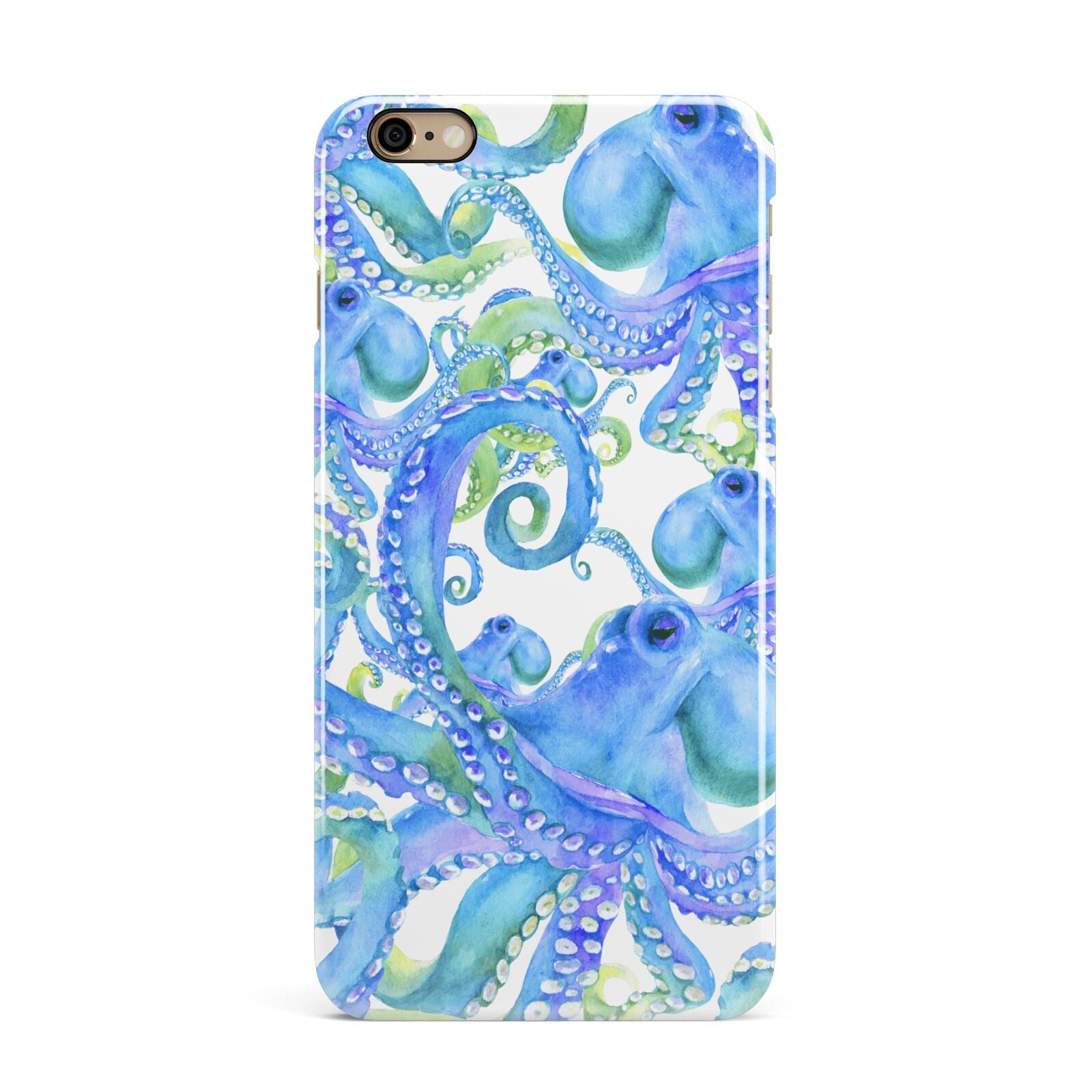 Octopus iPhone 6 Plus 3D Snap Case on Gold Phone