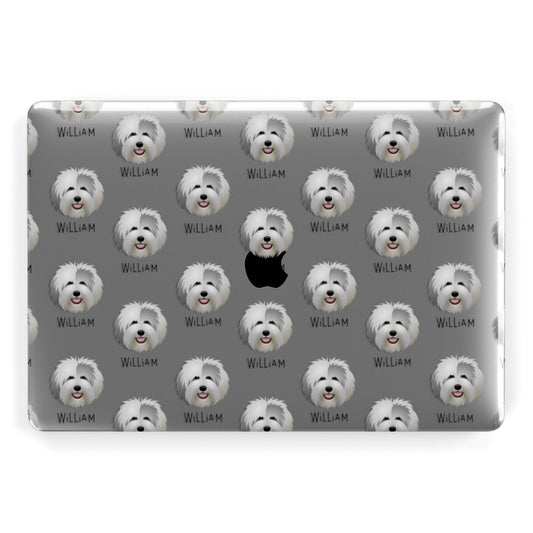 Old English Sheepdog Icon with Name Apple MacBook Case