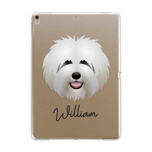 Old English Sheepdog Personalised Apple iPad Gold Case