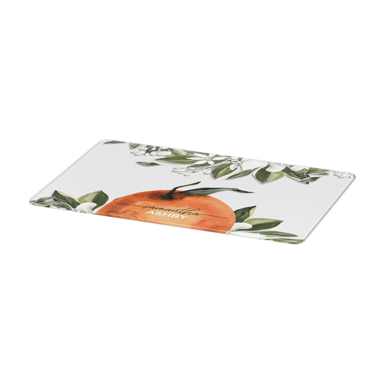 Orange Blossom Personalised Name Apple MacBook Case Only