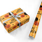 Orange Happy Halloween Personalised Wrapping Paper